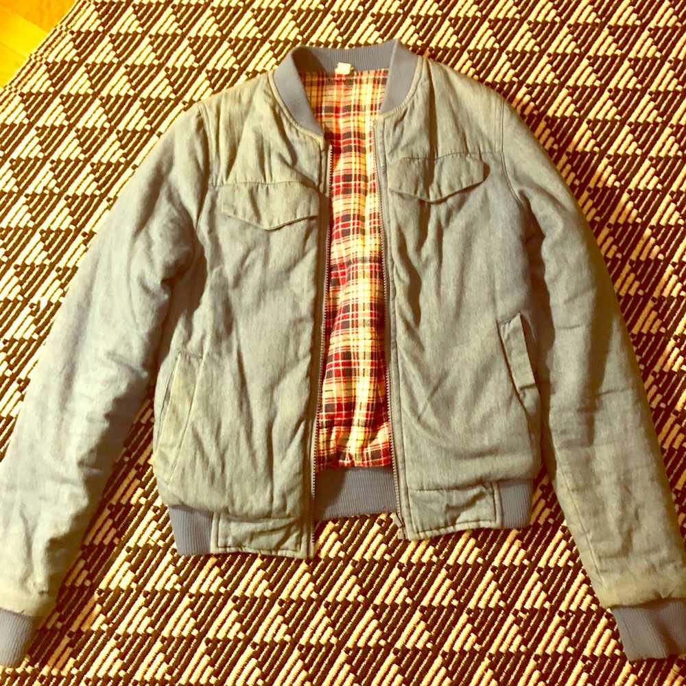 Vintage-Plaid/Jean reversible small unisex jacket